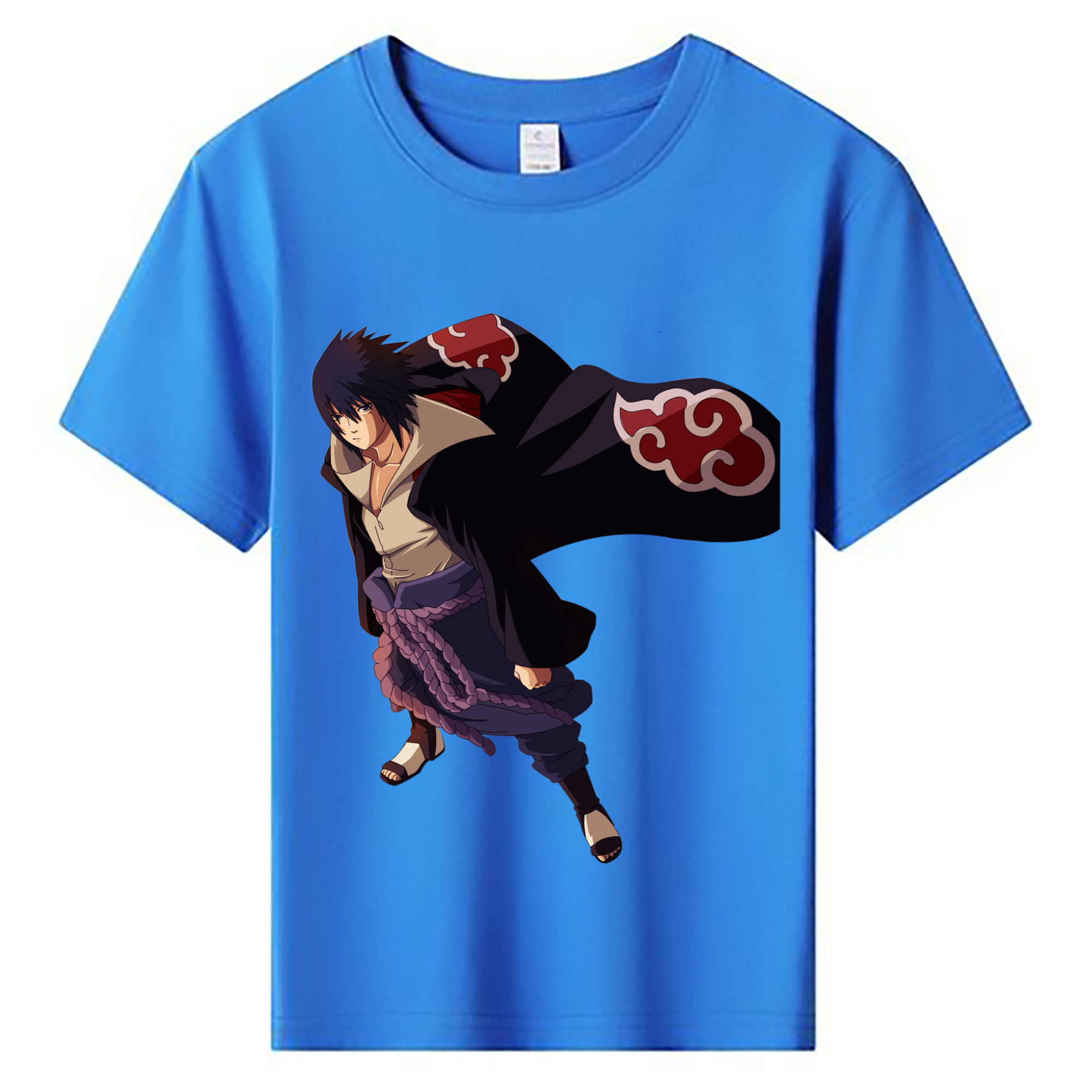 （画像用） NARUTO -ナルト- うちは サスケ Uchiha Sasuke 綿100％キッズTシャツ（フロントプリント）